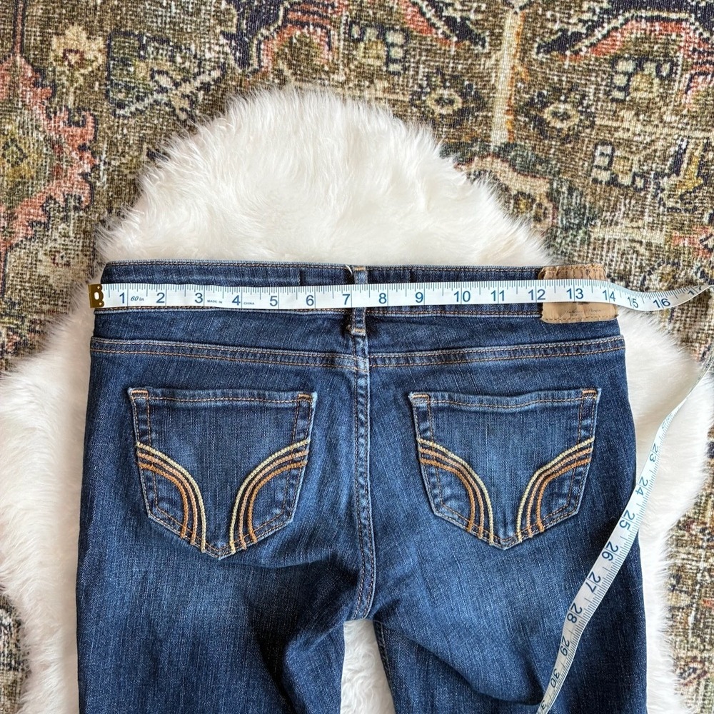Hollister Tailored Skinny Jeans Dark Wash Y2K Low Rise Size 3L W26 x L35 Hemmed - Picture 15 of 15